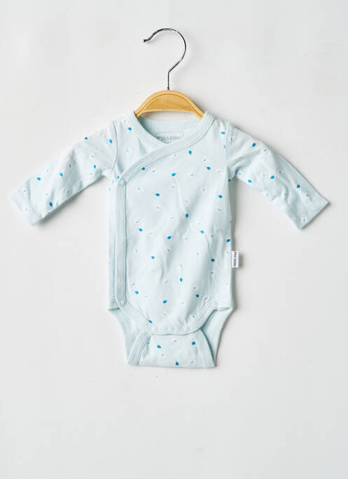 Body lingerie imprimé fantaisie bleu P'TIT BISOU garcon