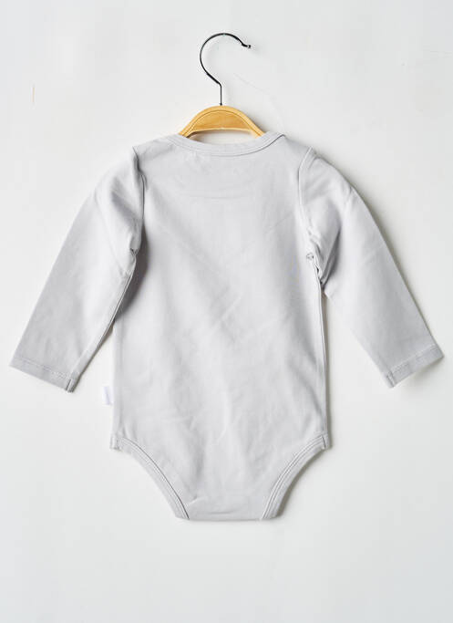 Body lingerie fermeture pressionnée gris P'TIT BISOU garcon