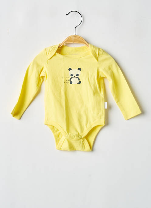 Body lingerie sérigraphie jaune P'TIT BISOU garcon