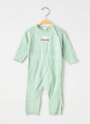 Combi-pantalon coupe cintrée manches longues vert P'TIT BISOU garcon