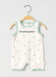 Combishort sans manche sans manche vert P'TIT BISOU garcon