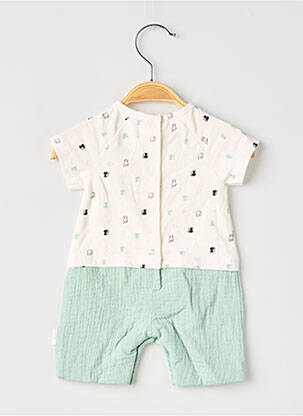 Combishort imprimé animal manches courtes vert P'TIT BISOU garcon