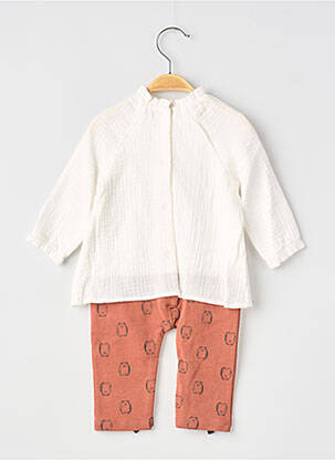 Combi-pantalon manches longues manches longues orange MARESE fille
