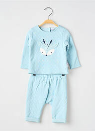 Ensemble pantalon taille élastique bleu P'TIT BISOU garcon