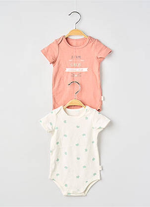 Body lingerie stretch rose P'TIT BISOU fille