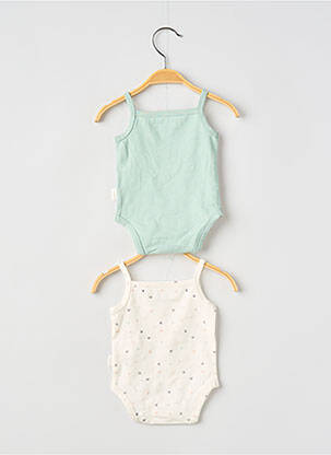 Body lingerie stretch vert P'TIT BISOU fille