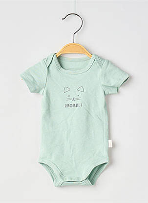 Body lingerie stretch vert P'TIT BISOU enfant