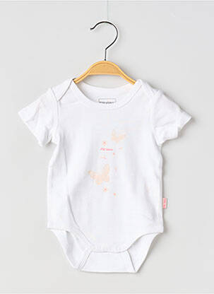 Body lingerie stretch blanc P'TIT BISOU fille