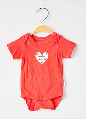 Body lingerie stretch rouge P'TIT BISOU fille