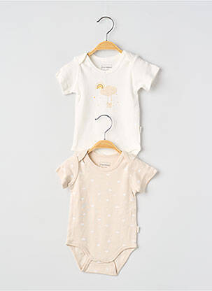 Body lingerie stretch beige P'TIT BISOU garcon