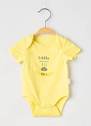Body lingerie stretch jaune P'TIT BISOU garcon