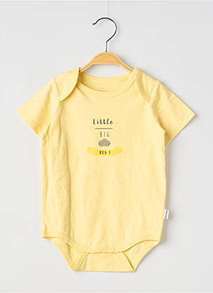 Body lingerie stretch jaune P'TIT BISOU garcon