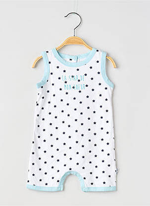 Combishort sans manche sans manche bleu P'TIT BISOU garcon