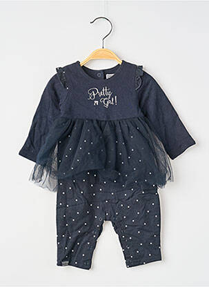 Combi-pantalon fines bretelles fines bretelles noir NANO & NANETTE fille