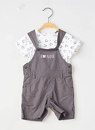 Ensemble pantalon type de haut t-shirt gris P'TIT BISOU garcon