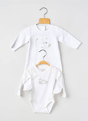 Pyjama col rond beige P'TIT BISOU enfant