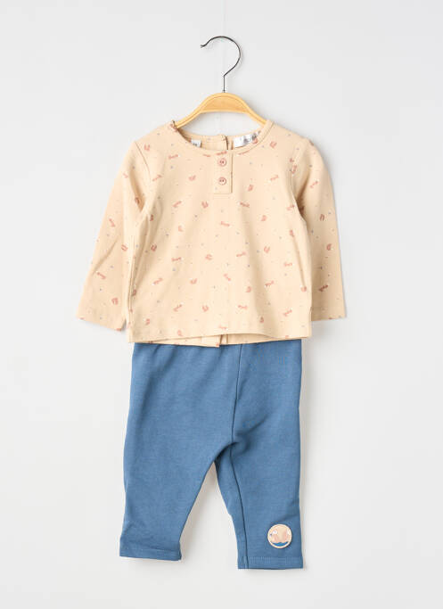 Ensemble pantalon taille élastique beige MARESE garcon