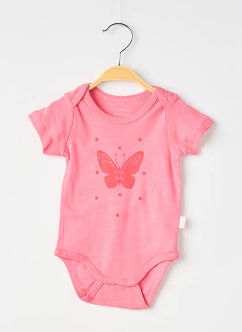 Body lingerie stretch rose P'TIT BISOU fille
