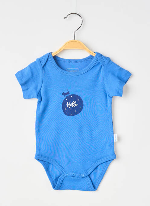 Body lingerie stretch bleu P'TIT BISOU garcon