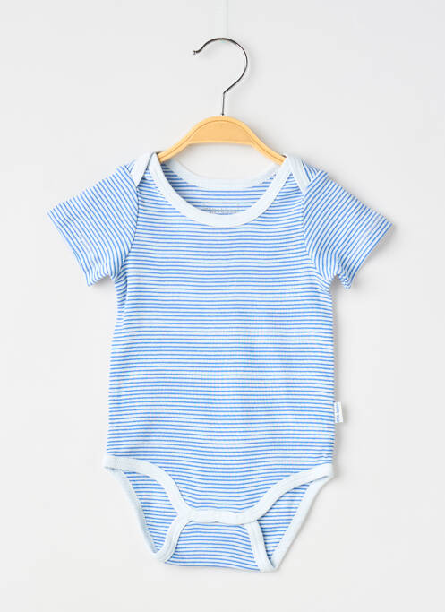 Body lingerie imprimé rayures bleu P'TIT BISOU garcon