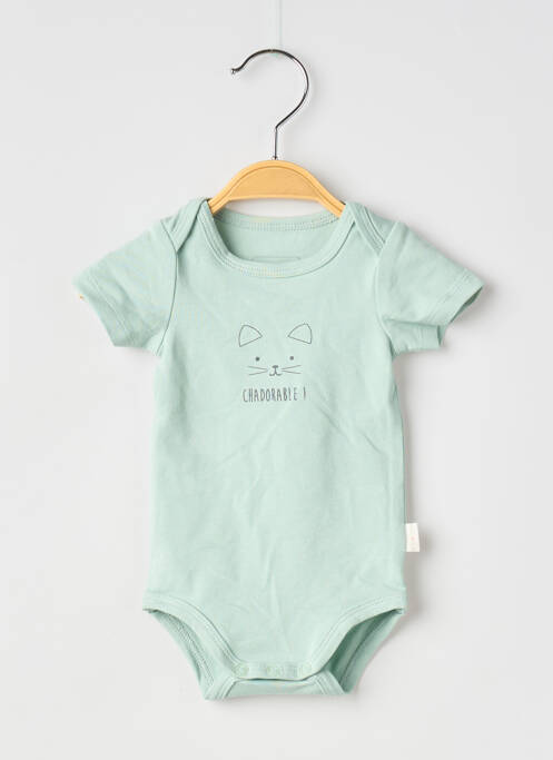 Body lingerie stretch vert P'TIT BISOU enfant