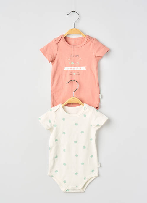 Body lingerie imprimé animal rose P'TIT BISOU fille