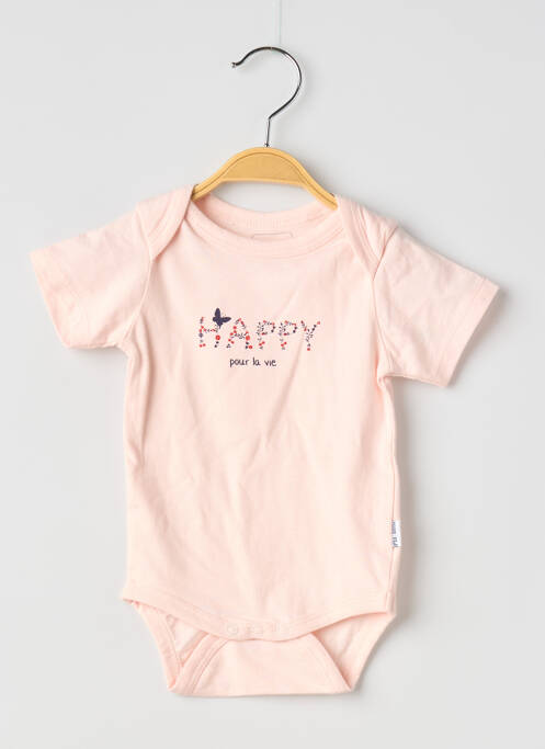 Body lingerie stretch rose P'TIT BISOU fille