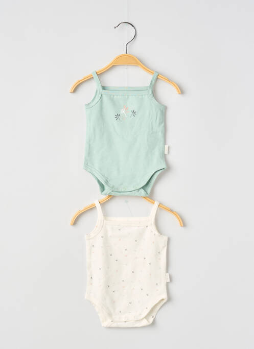 Body lingerie stretch vert P'TIT BISOU fille