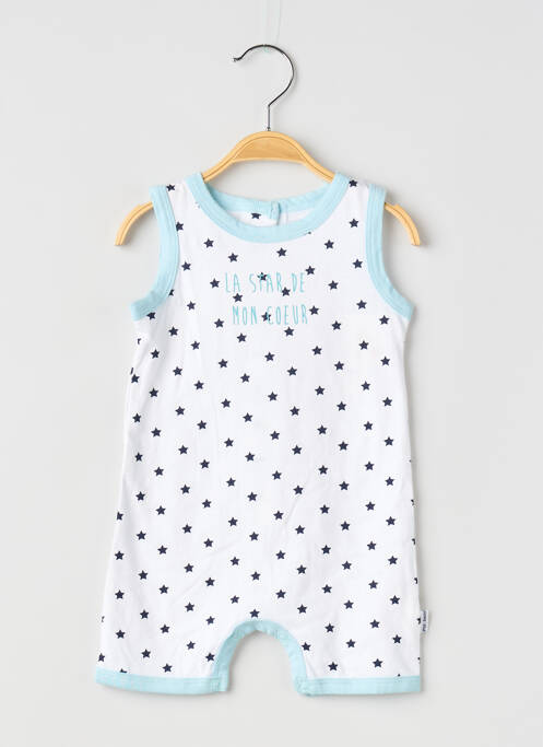 Combishort sans manche sans manche bleu P'TIT BISOU garcon