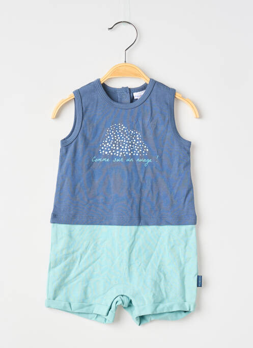Combishort sans manche sans manche bleu P'TIT BISOU garcon