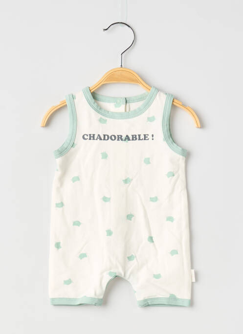 Combishort sans manche sans manche vert P'TIT BISOU garcon