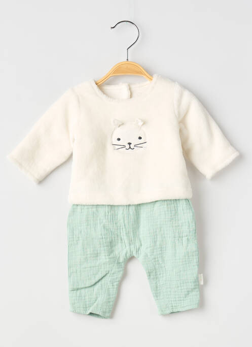 Combi-pantalon coupe cintrée manches longues vert P'TIT BISOU enfant