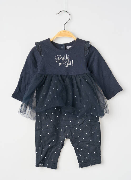 Combi-pantalon fines bretelles fines bretelles noir NANO & NANETTE fille