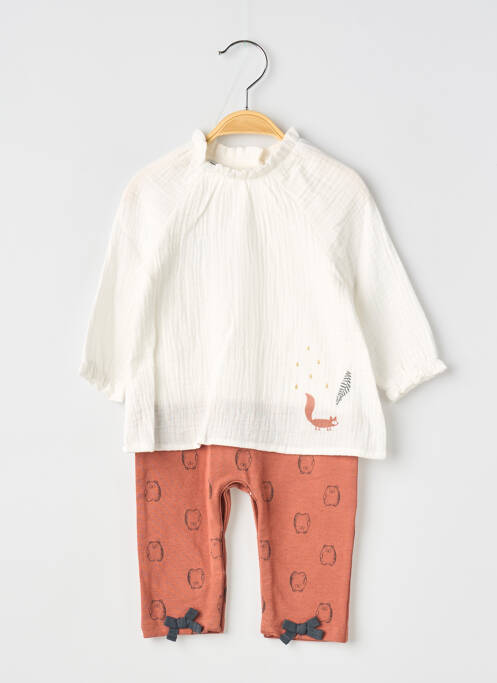 Combi-pantalon manches longues orange MARESE fille