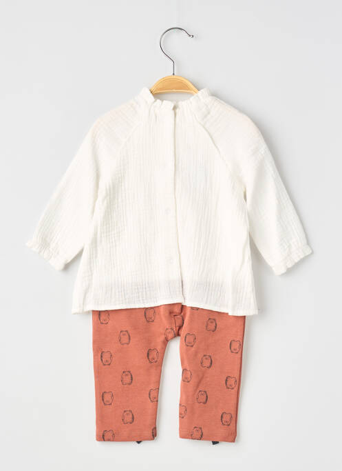 Combi-pantalon manches longues orange MARESE fille