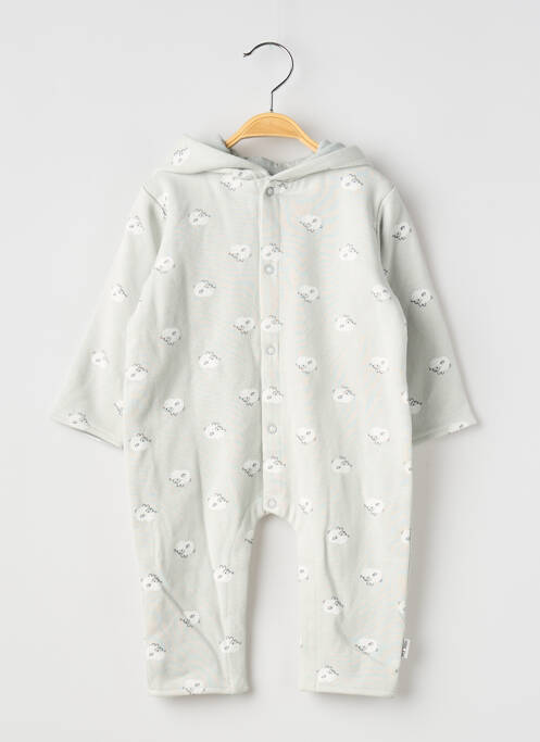 Combi-pantalon fermeture pressionnée manches longues bleu P'TIT BISOU garcon