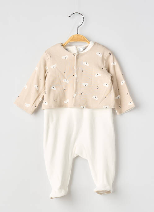 Pyjama col rond beige MARESE enfant