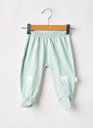 Pantalon droit tissage jersey taille élastique vert P'TIT BISOU enfant
