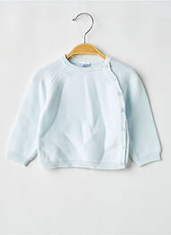 Gilet manches longues col rond bleu P'TIT BISOU garcon