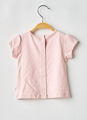 T-shirt stretch manches courtes rose P'TIT BISOU fille