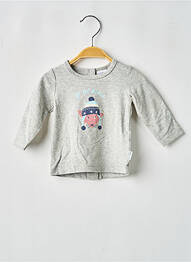 T-shirt manches longues manches longues gris P'TIT BISOU garcon