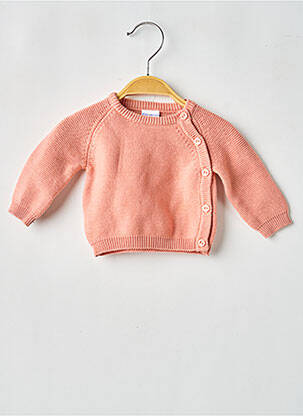 Gilet manches longues resserrée sur le bas rouge P'TIT BISOU fille