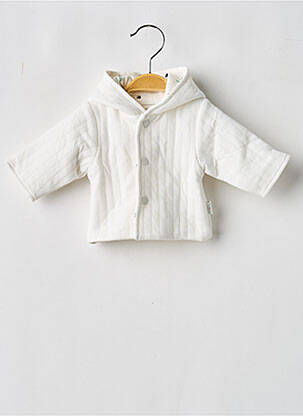 Veste casual col rond blanc P'TIT BISOU enfant