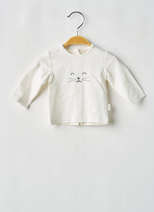T-shirt manches longues manches longues blanc P'TIT BISOU enfant