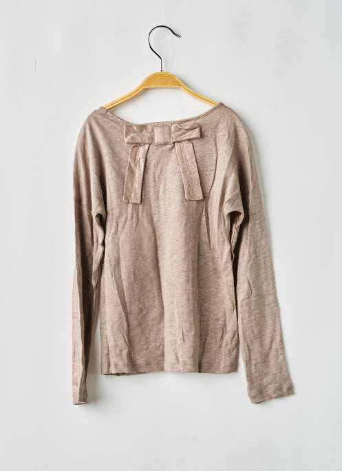 Top coupe droite manches longues gris MARESE fille