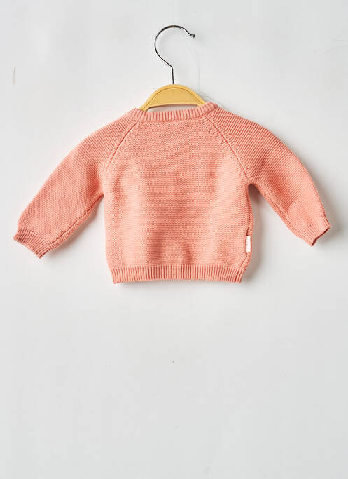 Gilet manches longues resserrée sur le bas rouge P'TIT BISOU fille