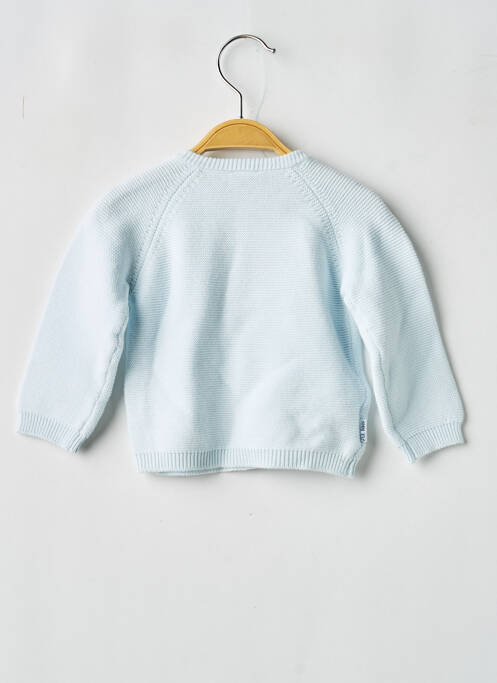 Gilet manches longues col rond bleu P'TIT BISOU garcon