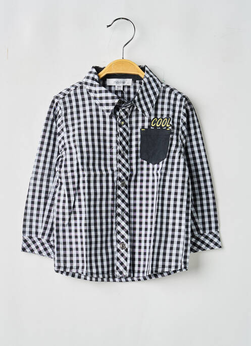 Chemise manches longues tissage popeline noir MARESE garcon