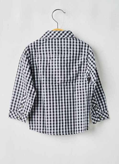 Chemise manches longues tissage popeline noir MARESE garcon