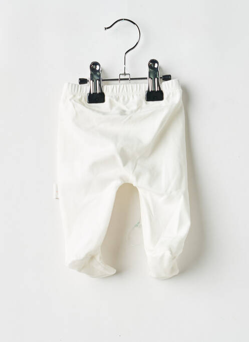 Pantalon droit tissage jersey taille élastique blanc P'TIT BISOU enfant
